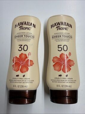 NEW Hawaiian Tropic Sheer Touch Sunscreen Lotion SPF 30 & SPF 50